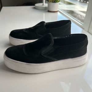 Topshop Suede Platform Sneakers - Black - Size 39 EU / 8 US